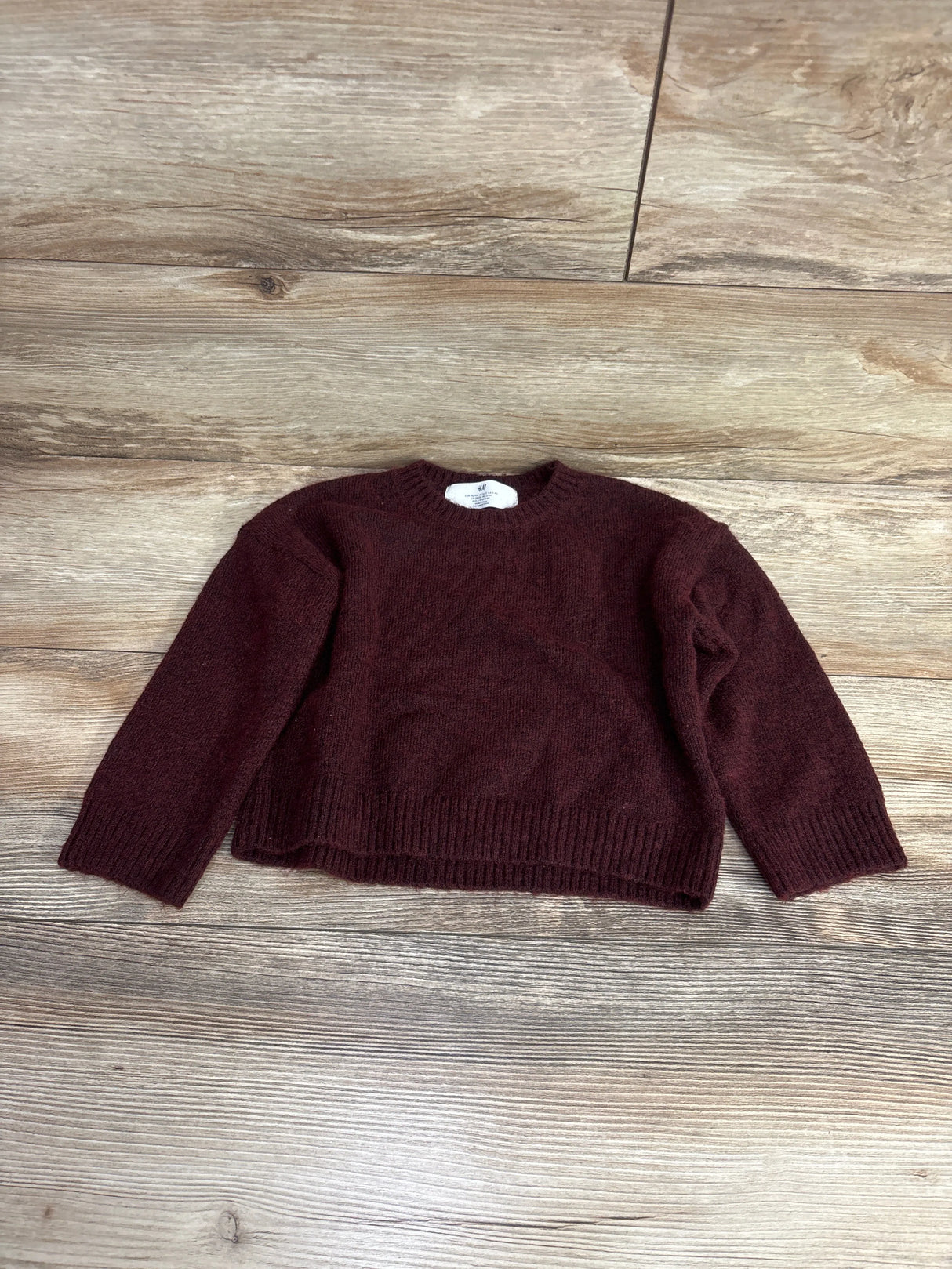 H&M Cozy Knit Sweater Deep Red sz 3-4T