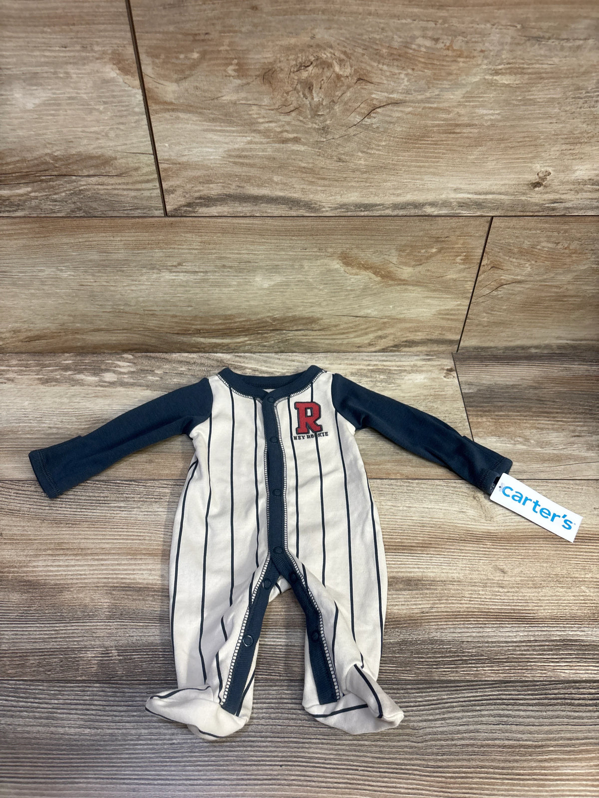 NEW Carter's Hey Rookie Snap Sleeper Ivory sz Preemie