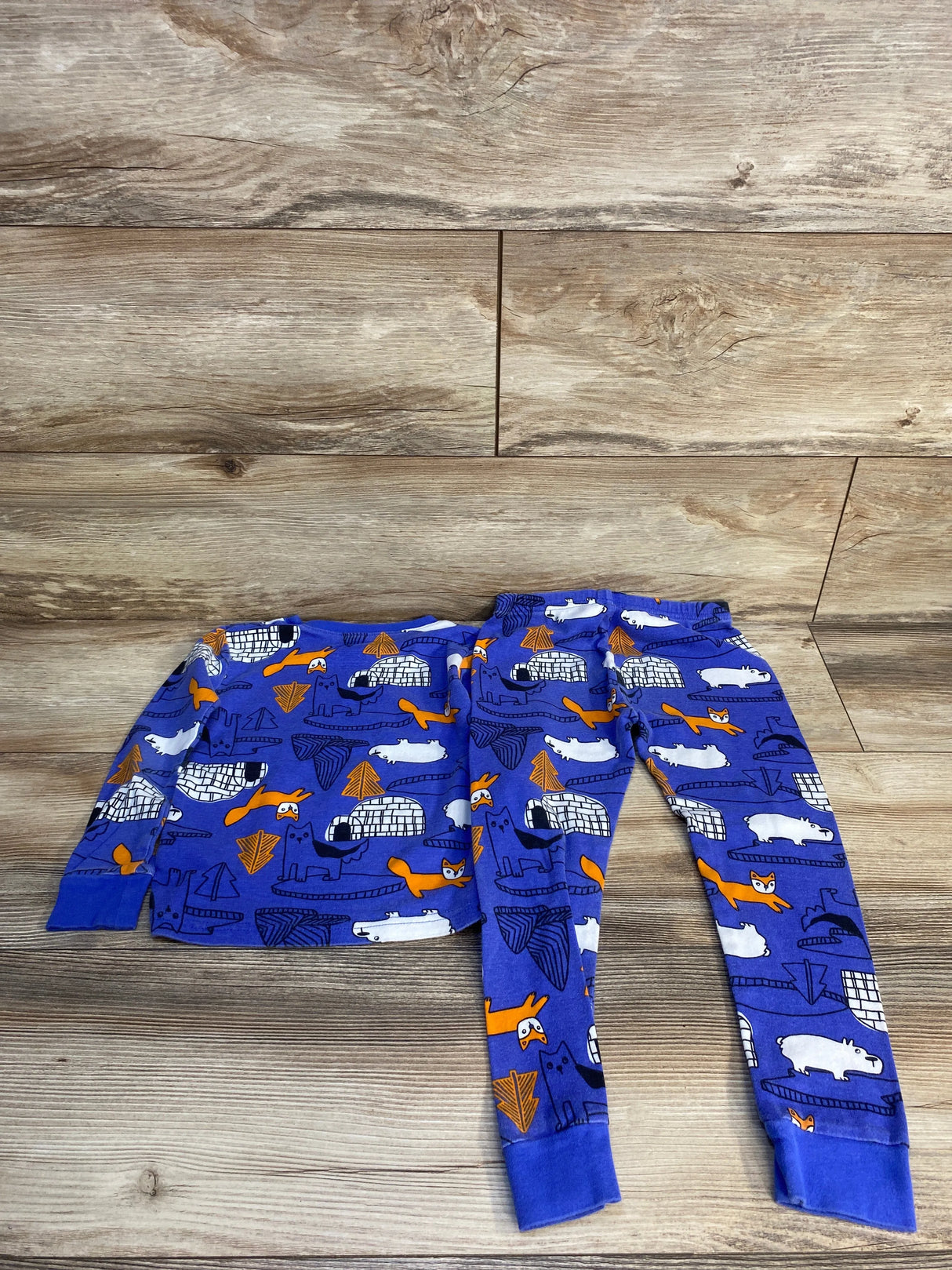 Carter's 2pc Animal Print Pajama Set Blue sz 5T