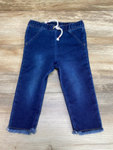 Cat & Jack Raw Edge Hem Pants Blue sz 12m