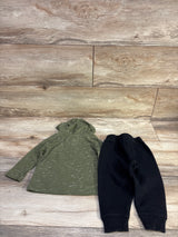 Hurley 2pc Hooded Shirt & Joggers Set Green sz 12m