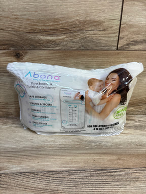 Abana pre-sterilized breastmilk storage bags, BPA-free, 8 oz, 100 count for safe baby feeding