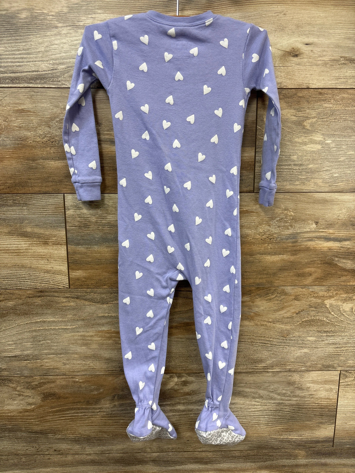 Carter's Heart Print Sleeper Purple sz 3T
