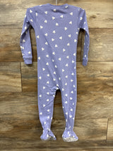 Carter's Heart Print Sleeper Purple sz 3T