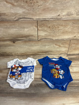 Shein 2pk The Poppy Team Bodysuits Blue sz 1-3m