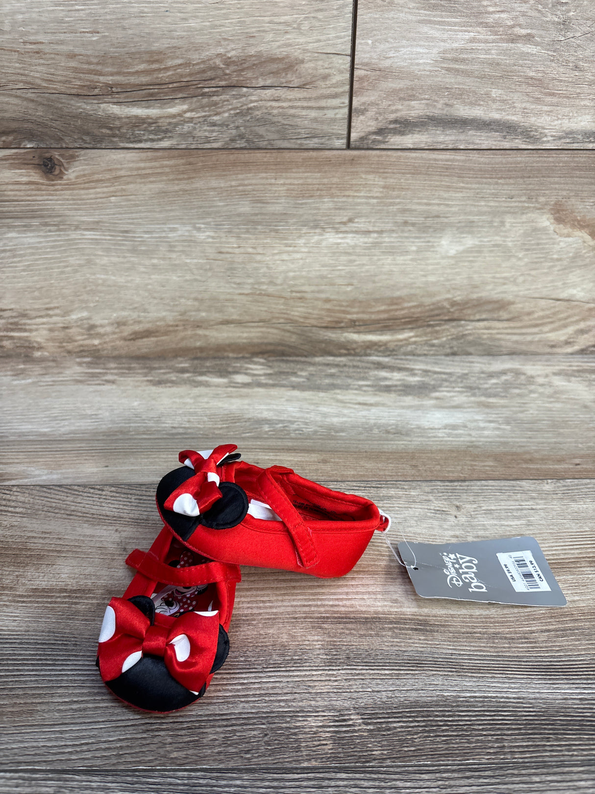 NEW Disney Baby Minnie Mouse Soft Sole Shoes Red sz 2/3c