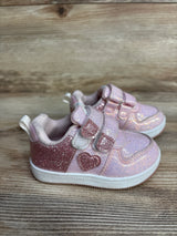 First Steps Glitter Hear Sneakers Pink sz 4c