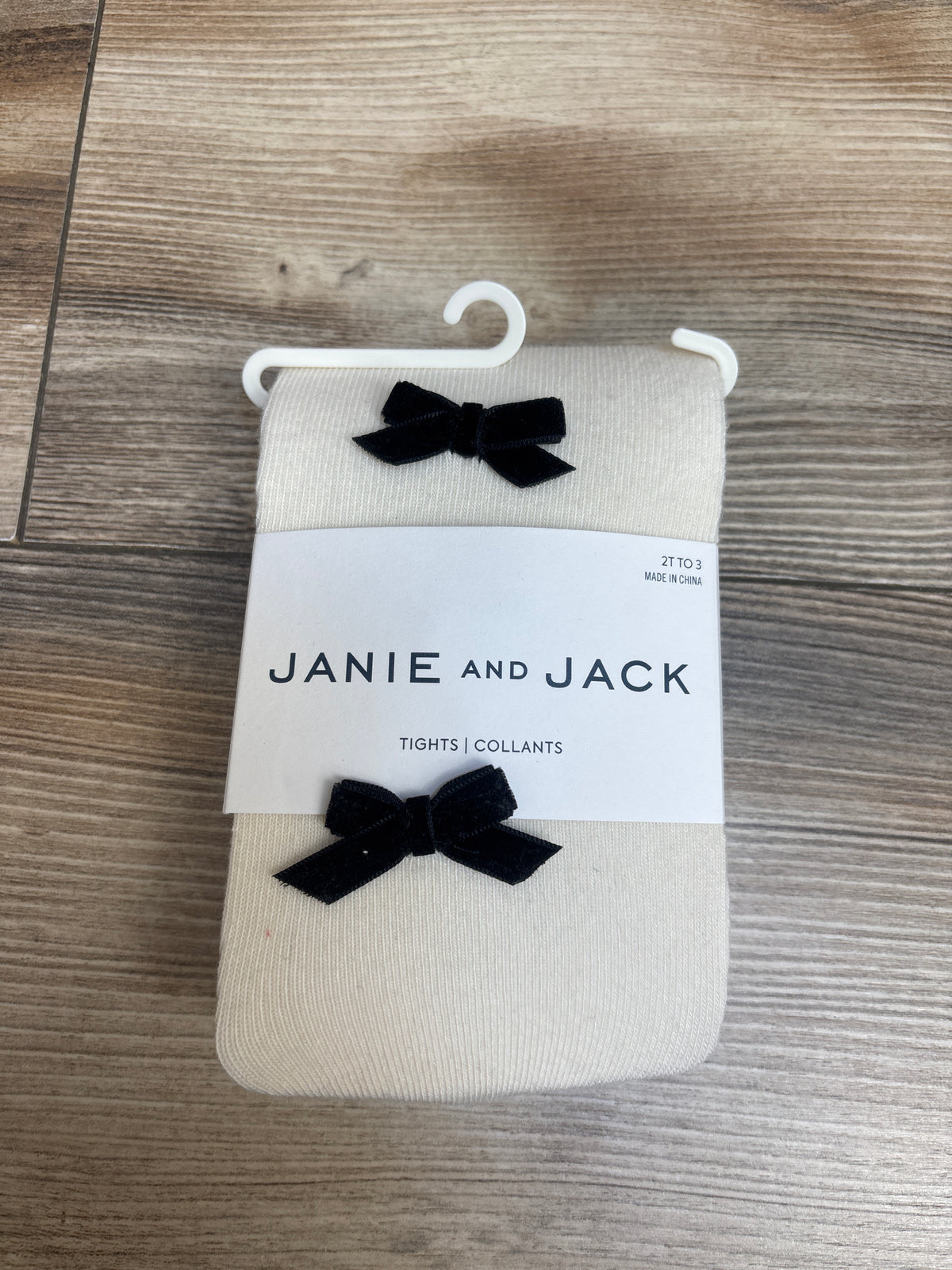 NEW Janie & Jack Bow Tights Ivory sz 2T-3T