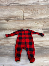 Old Navy Buffalo Print Blanket Sleeper Red sz 0-3m