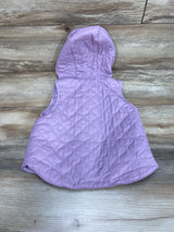 Cat & Jack Dusty Violet Quilted Hooded Vest sz 4/5