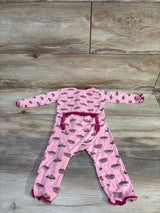 Kickee Pants Bamboo Muffin Ruffle Zip Coverall Pink sz 3-6m