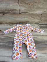 Chick Pea Pumpkin Coverall White sz 3-6m