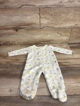 Laura Ashley Quilted Floral Sleeper Ivory sz 6-9m