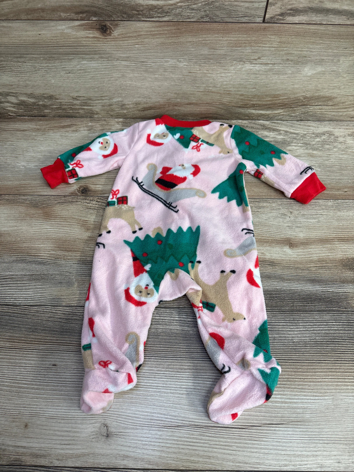 Carter's Christmas Blanket Sleeper Pink sz 3m