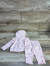 NWOT Child Of Mine 2pc Strawberry Zip-Up Jacket & Pants Set Pink sz 3-6m