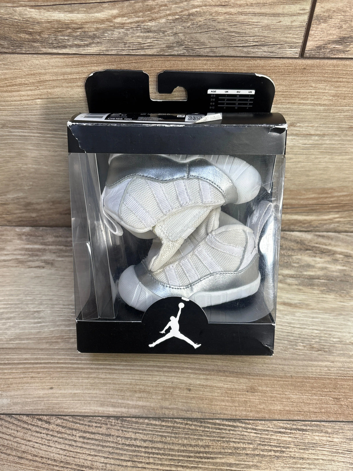 Air Jordan 11 Retro TD 'Metallic Silver' Sneakers sz 2c