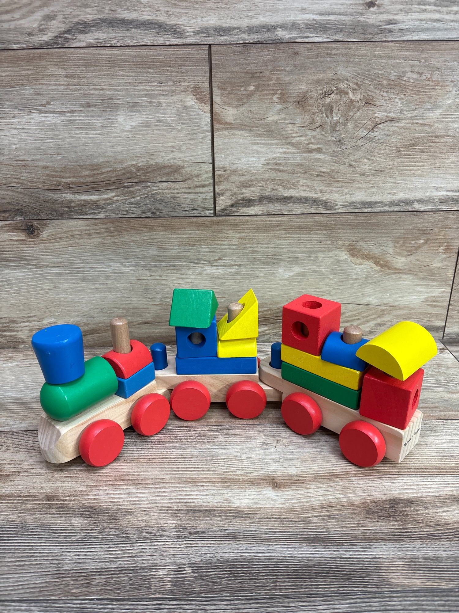 Melissa & Doug Classic Wooden Stacking Train 18pc