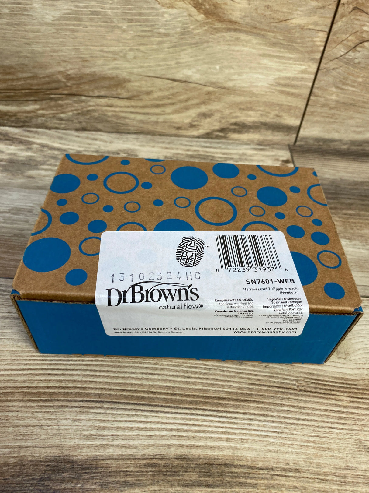 NEW Dr. Brown's Natural Flow Baby Bottle Narrow Nipple -Transition Level T 6pk