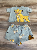 H&M Disney Lion King 2pc Shirt & Shorts Green sz 9m