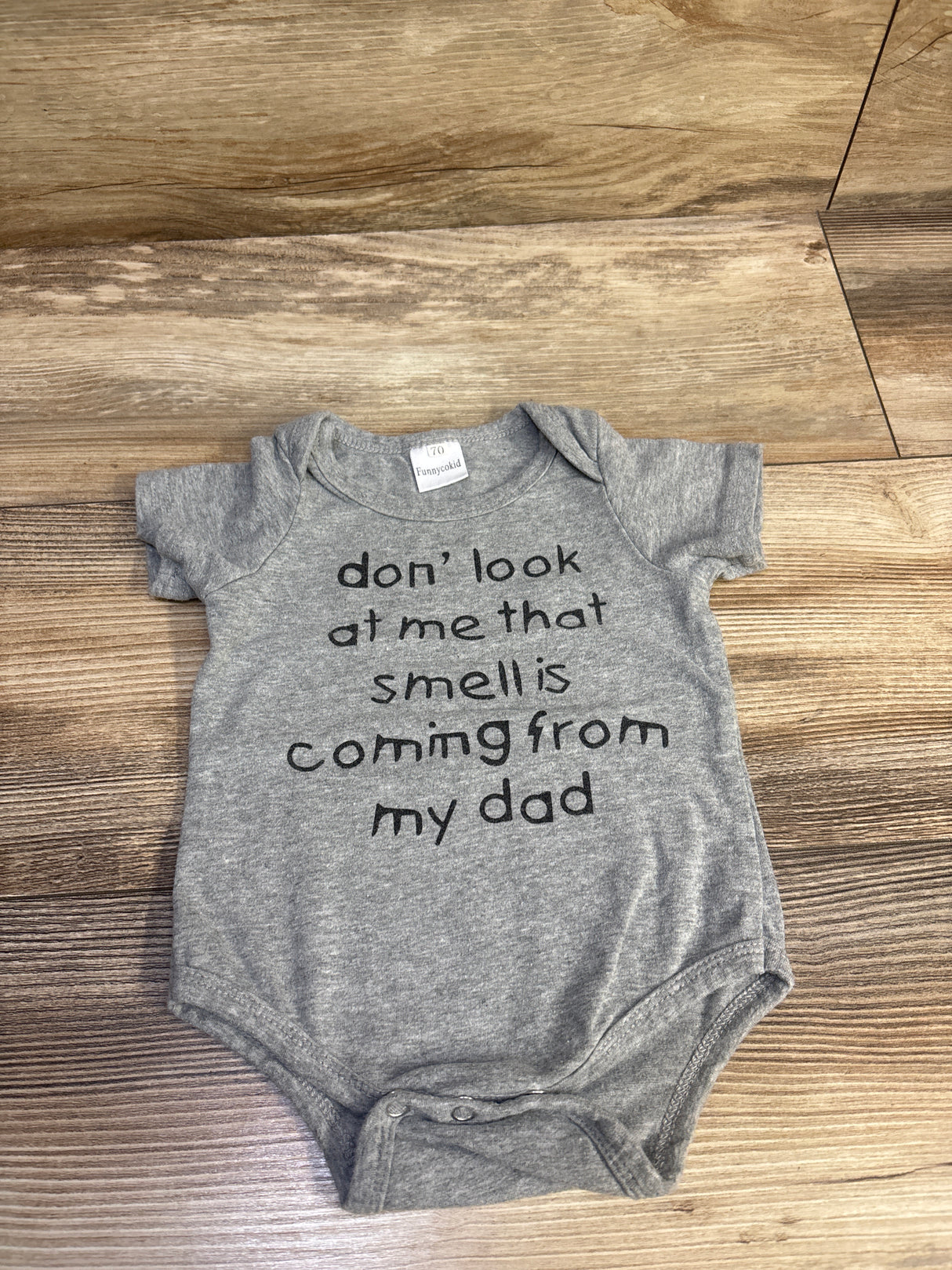 Funnycokid Graphic Bodysuit Grey sz 6m