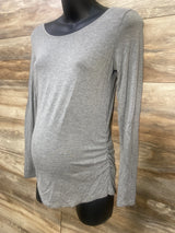 Sonoma Maternity Long Sleeve Ruched Shirt Grey sz Small