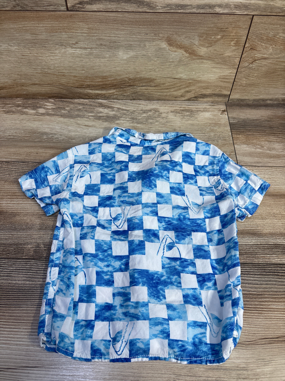 Cat & Jack Button Up Shirt Blue sz 2T