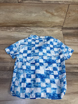 Cat & Jack Button Up Shirt Blue sz 2T