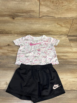 Nike Dri-Fit 2pc Shirt & Shorts Set White sz 4T