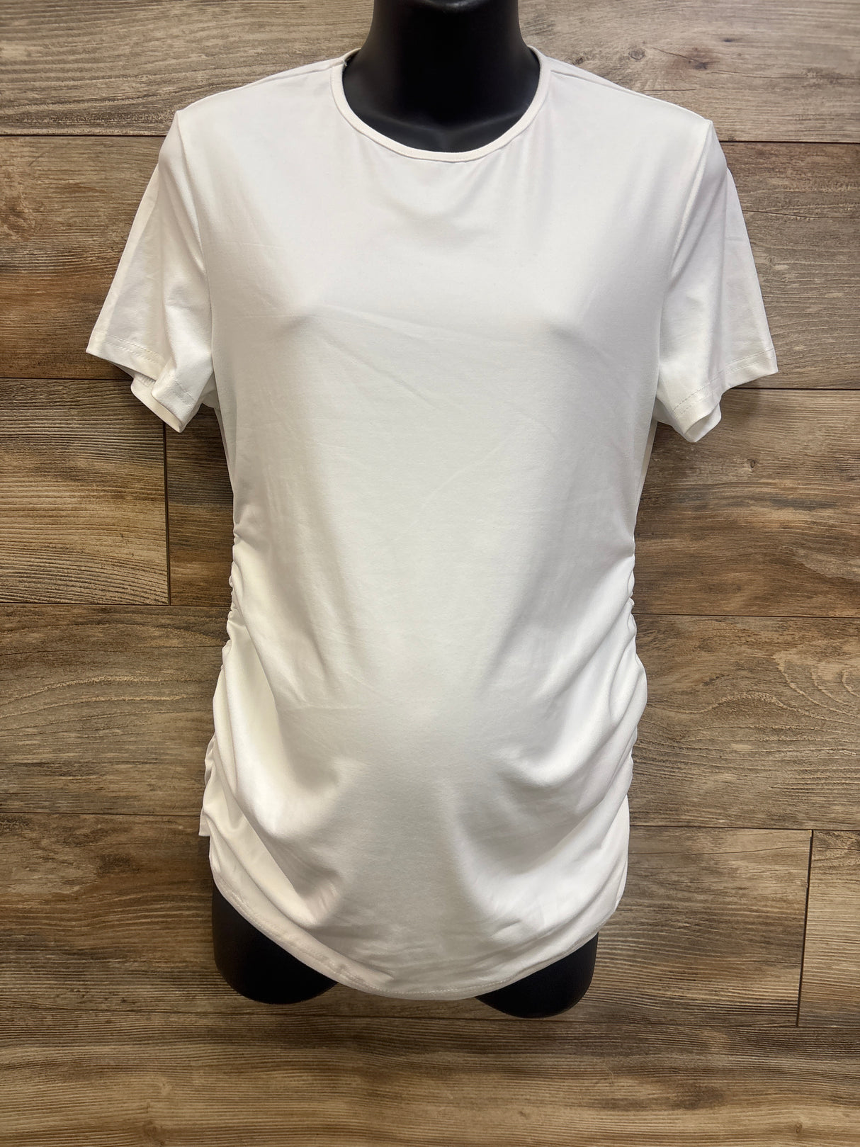 Shein Maternity Ruched Shirt White sz Large
