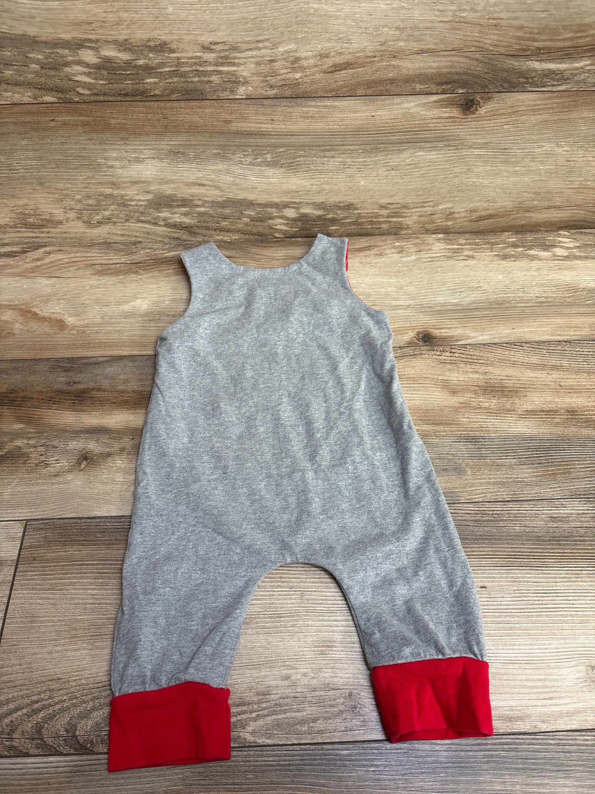 Don't Stop Believin' Santa Tank Coverall Grey sz 12-18m