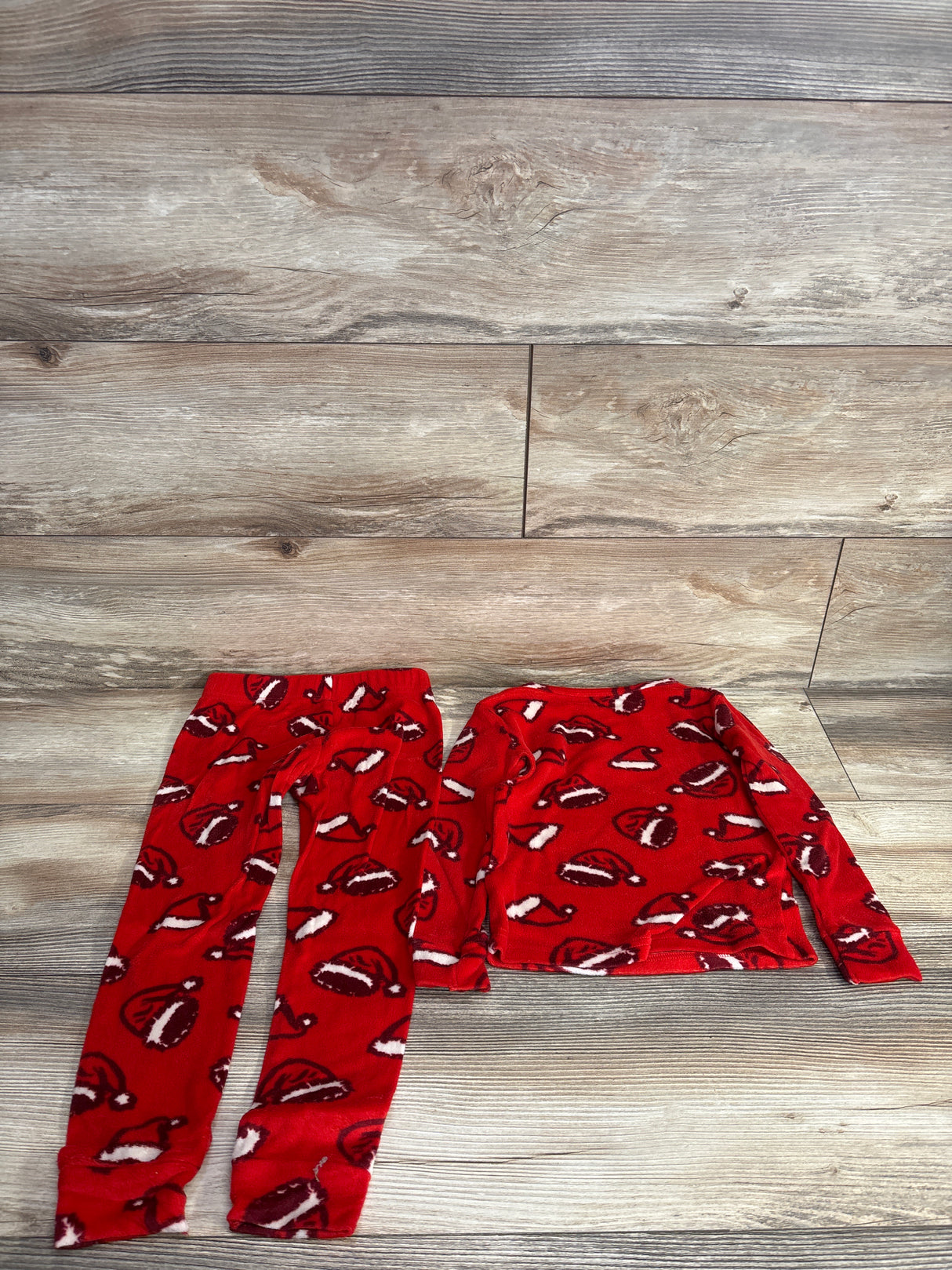 Cat & Jack 2pc Velour Santa Pajama Set Red sz 4T
