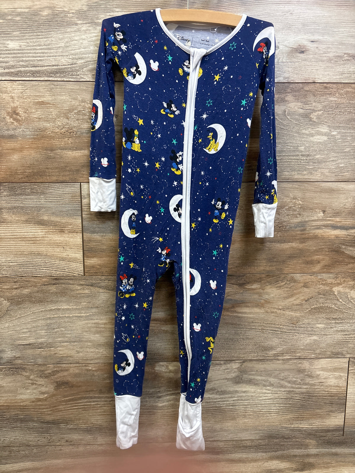 Little Sleepies x Disney Mickey Mouse Bamboo Convertible Sleeper Blue sz 2T