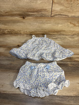 Rabbit + Bear Organic 2pc Tank Top & Shorts Set Blue sz 18m