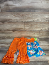 NWOT Waverly Scarlet 2pc Dress & Ruffle Pants Set Orange sz 4T