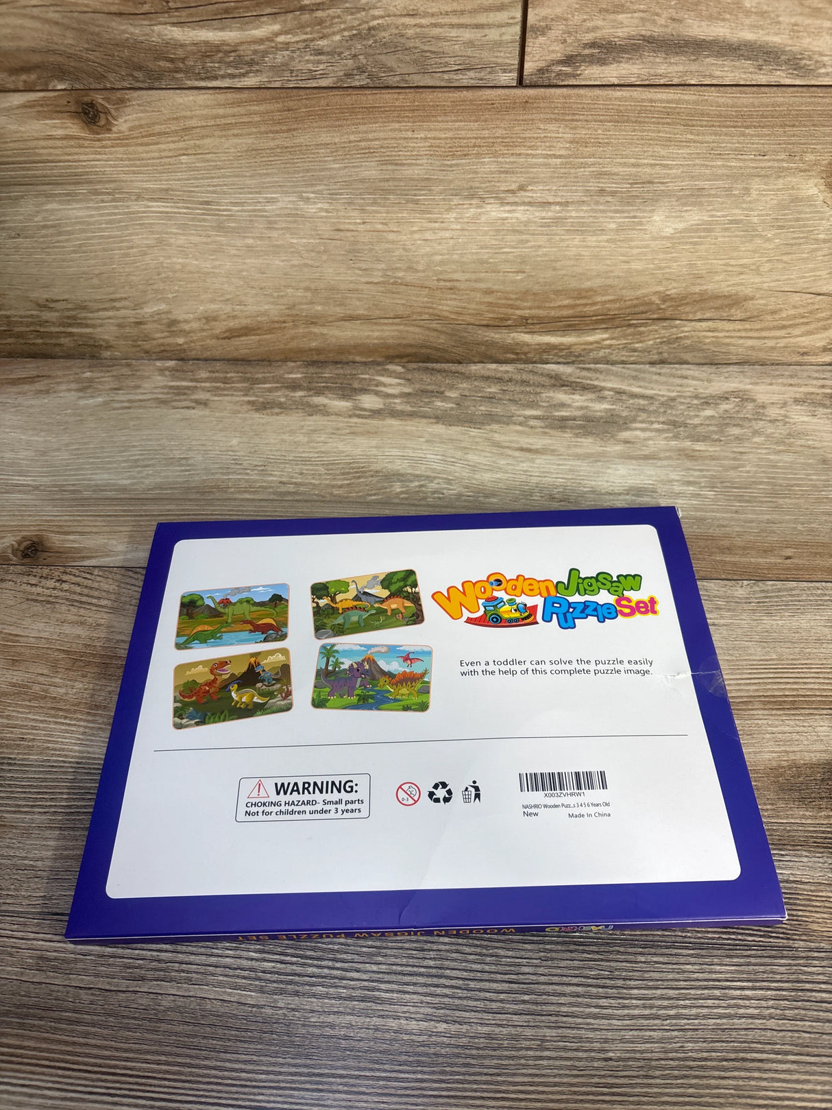 Nashrio 4pk Wooden Jigsaw Puzzles - Dinosaurs