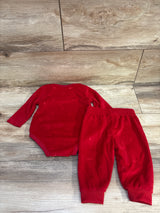 Nike 2pc Velour Bodysuit & Pants Set Red sz 6m