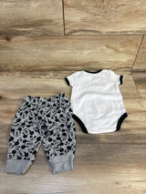 Disney Baby 2pc Mickey Mouse Bodysuit & Bottoms Set White sz 0-3m