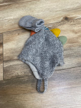 NEW Cat & Jack Knit Winter Hat & Mittens Set Grey sz NB