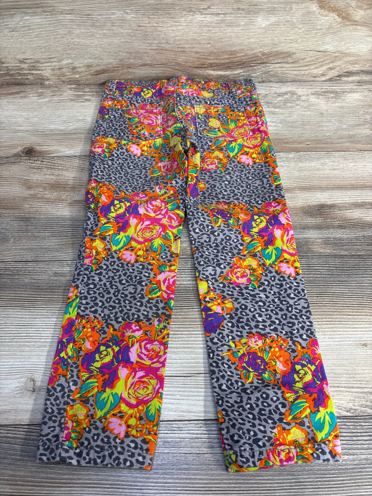 Enyce Floral Leopard Print Jeans Grey sz 5/6
