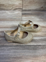 Janie & Jack Mary Jane Glitter Flats Gold sz 4c
