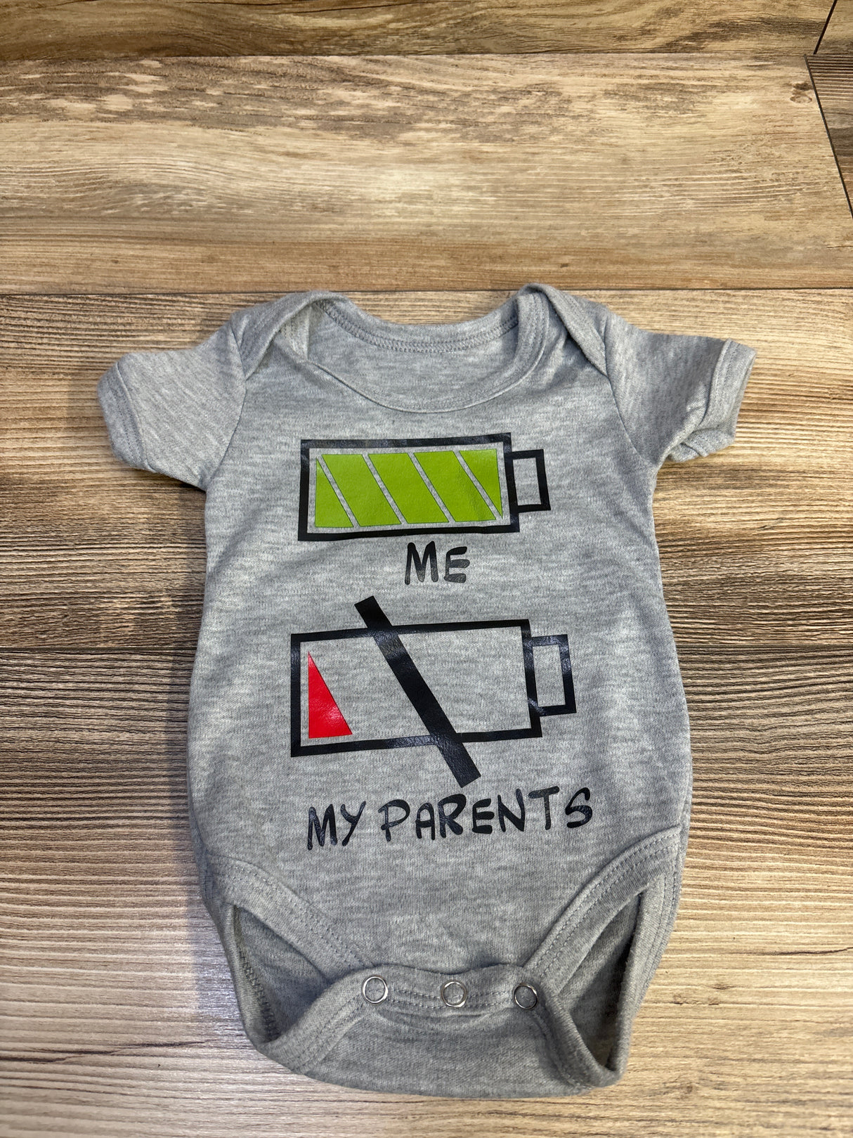 Battery Bodysuit Grey sz 0-3m