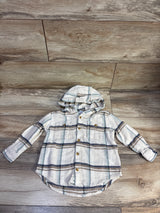 Old Navy Hooded Flannel Beige sz 2T
