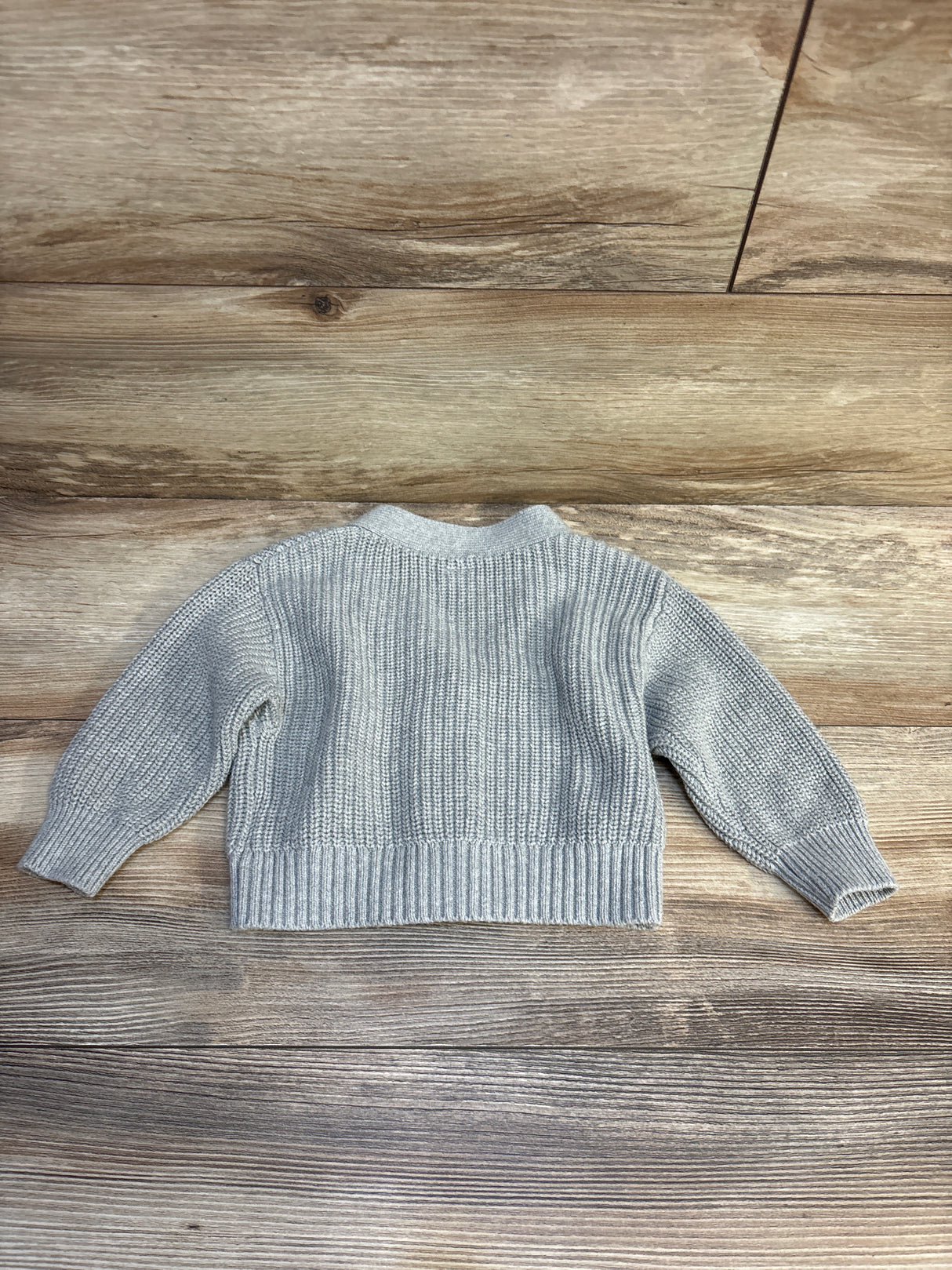 Baby Gap Button Front Chunky Knit Cardigan Grey sz 6-12m