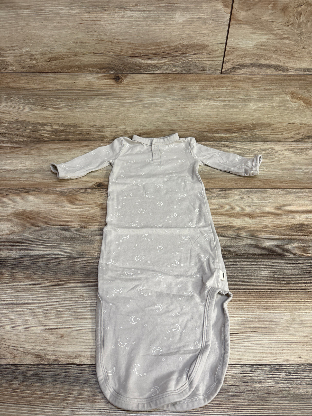 Easy Peasy Moon & Stars Sleeper Gown Grey sz 0-3m