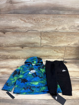NEW Nike 2pc Pullover Hoodie & Joggers Set Blue sz 2T