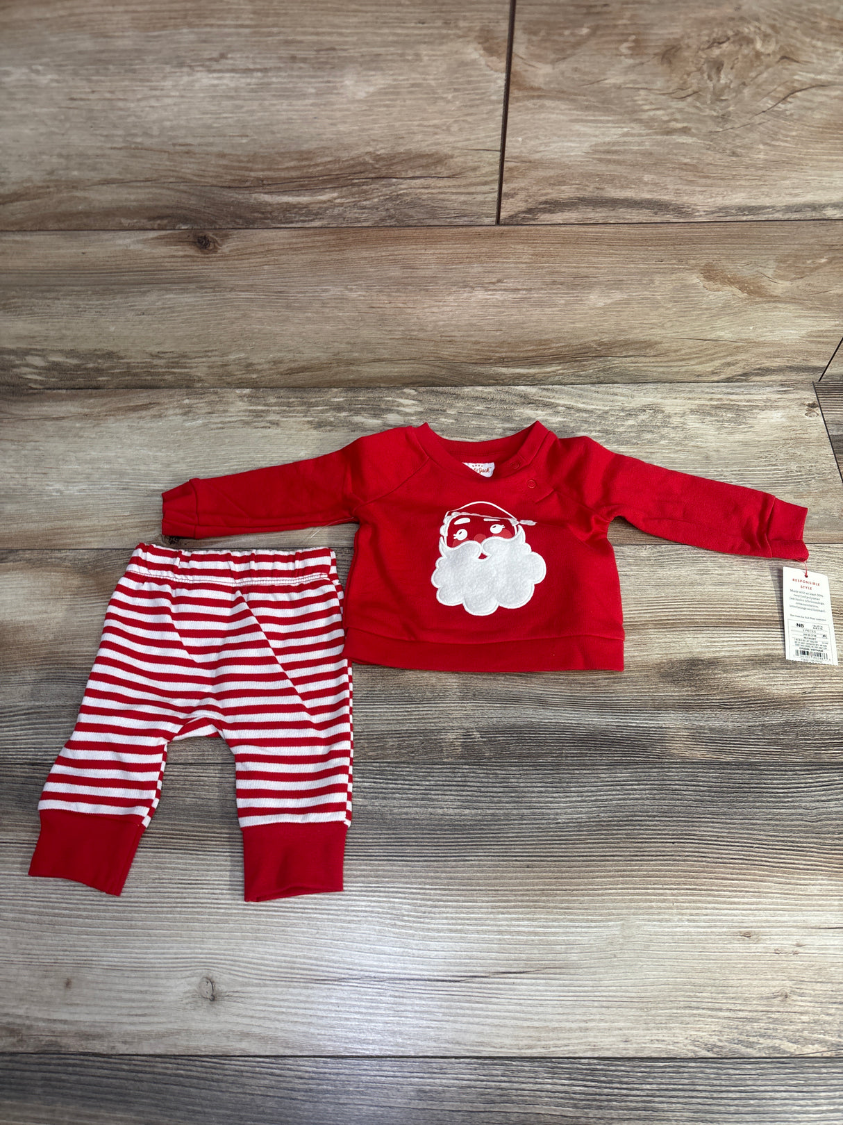 NEW Cat & Jack 2pc Santa Sweatshirt & Pants Red sz Newborn
