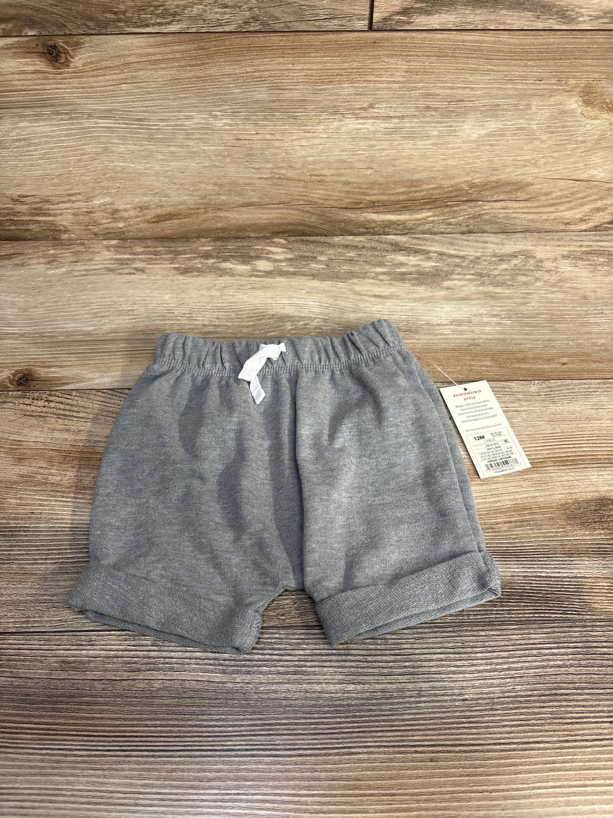 NEW Cat & Jack Pull On Shorts Grey sz 12m
