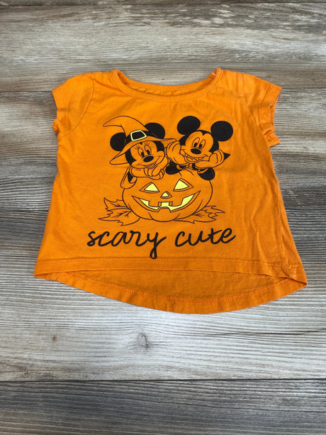 Disney Mickey & Minnie Mouse 'Scary Cute' Shirt Orange Sz 12m - Me n Mommy To Be