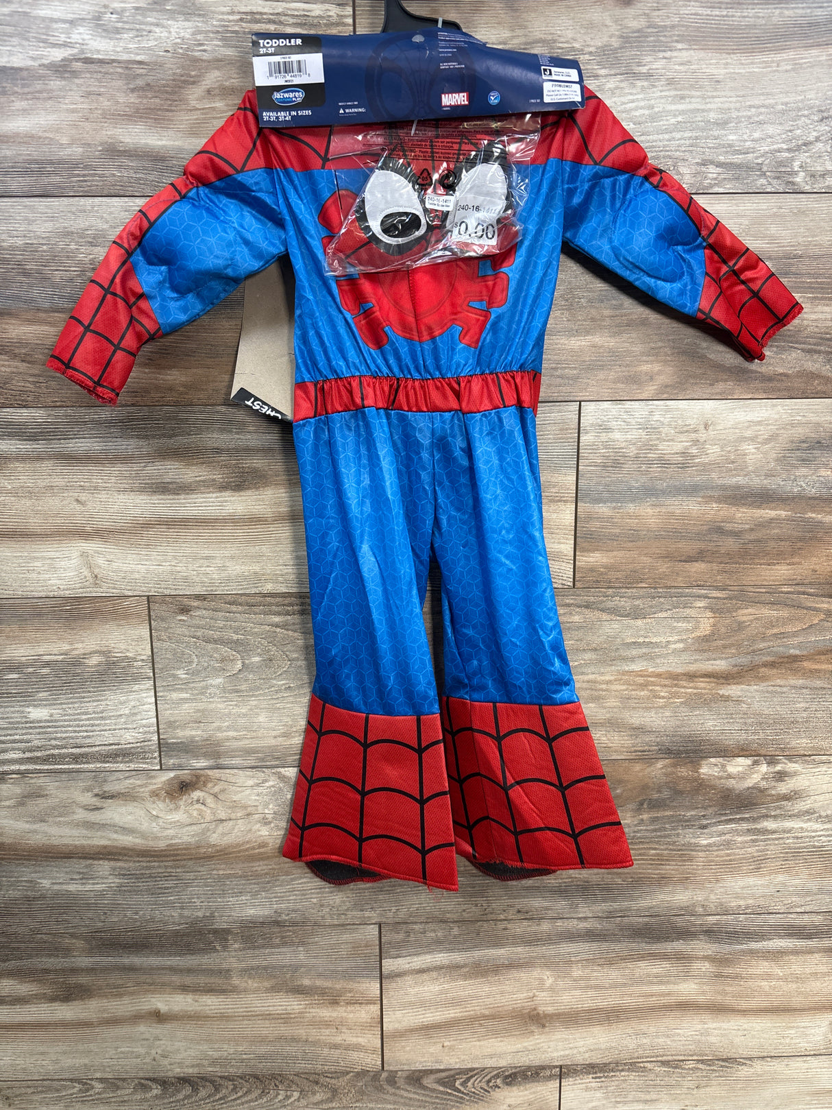 NEW Jazwares Disney Junior Spider-Man Toddler Costume sz 2-3T