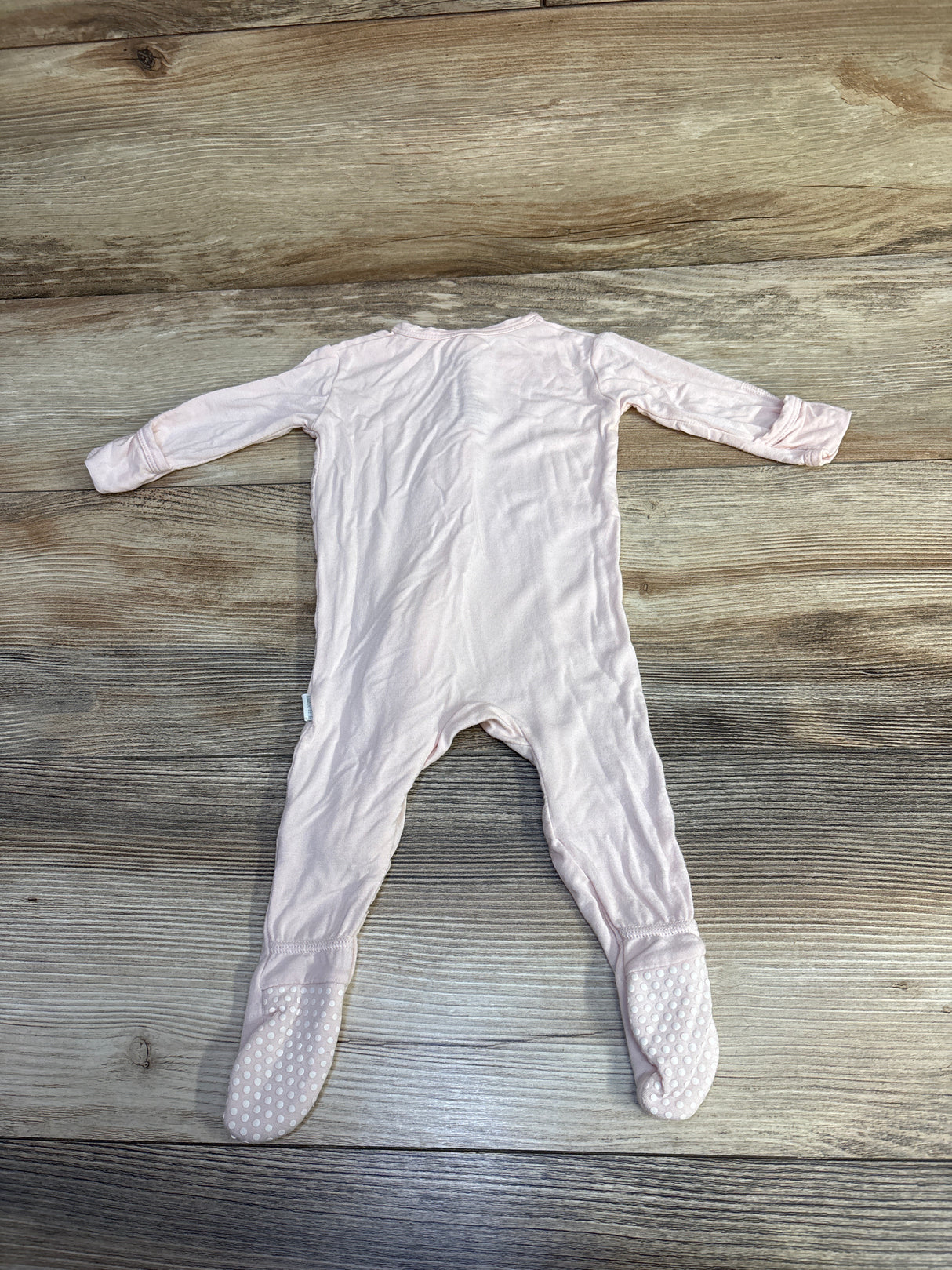 Bamboo Little Solid Zippered Footie Pink sz 0-3m